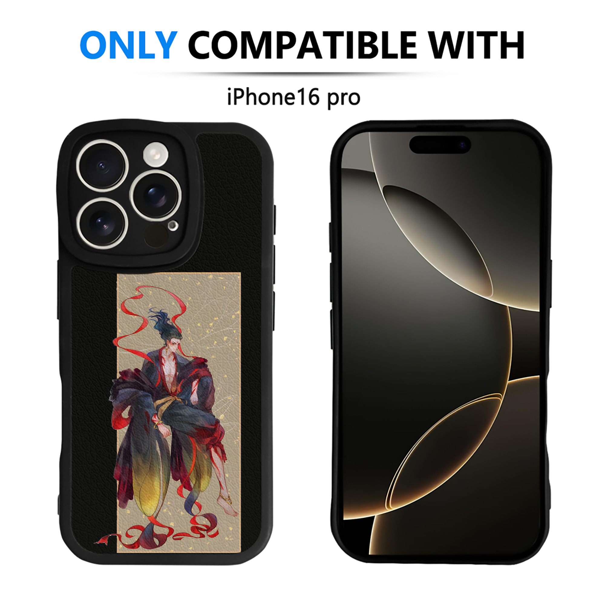 （画像用） Ne Zha 2 ナタ 魔童の大暴れ 【iPhone 16シリーズ対応】シリコンスマホケース（レザー調） 材質：シリコン